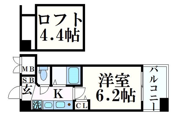 灘駅 徒歩13分 9階の物件間取画像